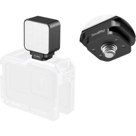 SmallRig 5446 - mała lampa LED z magnesem do kamer sportowych i smartfonów - przykład użycia